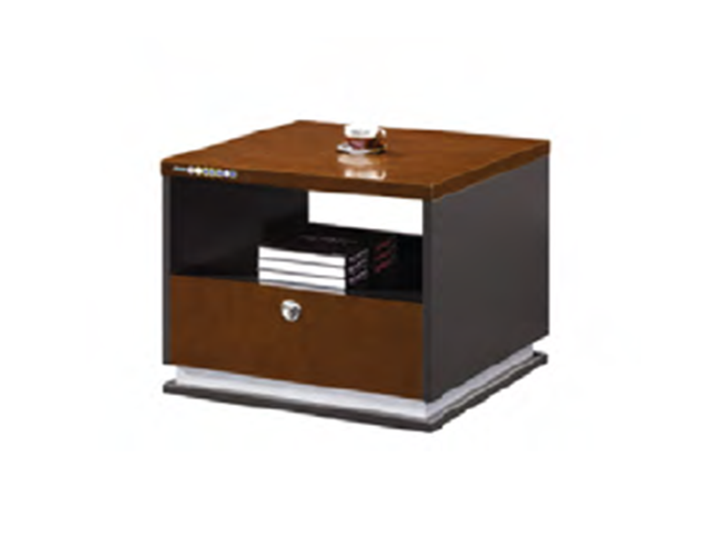 Marine Wooden Side Table with Mixed Storage