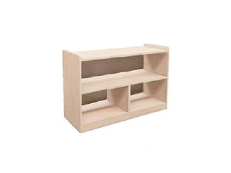 Marine Shelf:Two-Tier Three-Compartment Cabinet with Back Panel