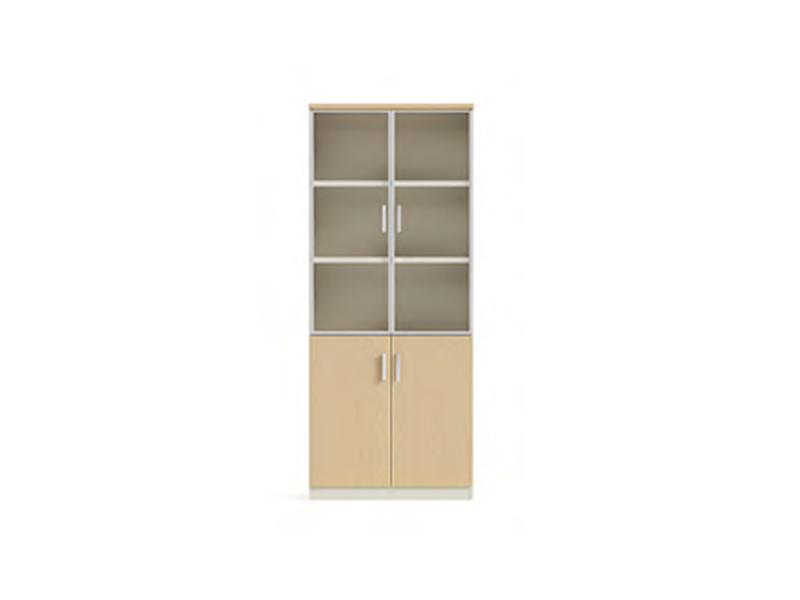 Marine Modern Minimalist Glass & Closed Door Storage Cabinet