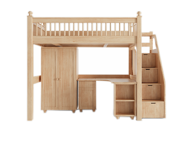 Marine Bed – Wooden Loft Bed with Integrated Storage and Workspace