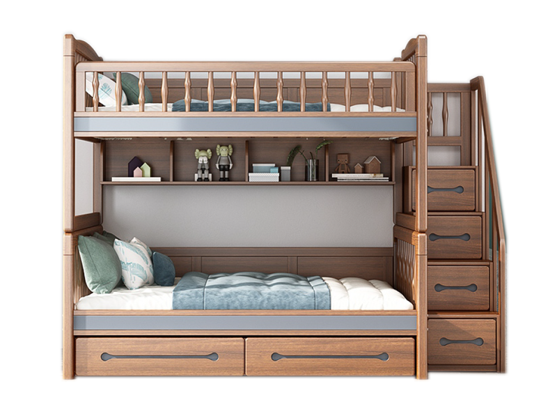 Marine Bed – Wooden Double-Decker Bunk Bed