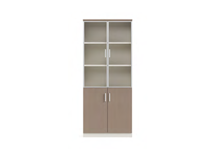 Marine Modern Minimalist Glass-Open & Closed Door Storage Cabinet