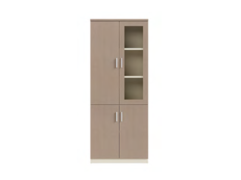 Marine Modern Minimalist Mixed Glass & Closed Door Storage Cabinet