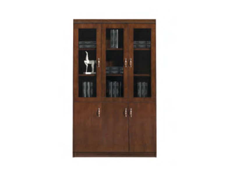 Marine Wooden Combination Storage Cabinet: Triple Glass-Door