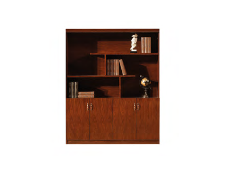 Marine Wooden Bookcase: Open & Closed Storage for Vessel Interiors