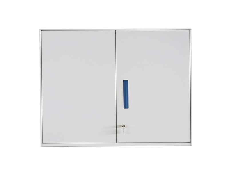 Marine Locker – Wall Mount Low Cabinet (White + Blue Accent)