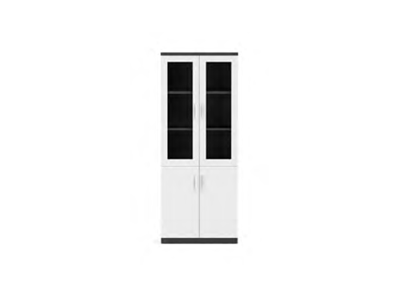 Marine Modern Minimalist Double-Door Glass Storage Cabinet
