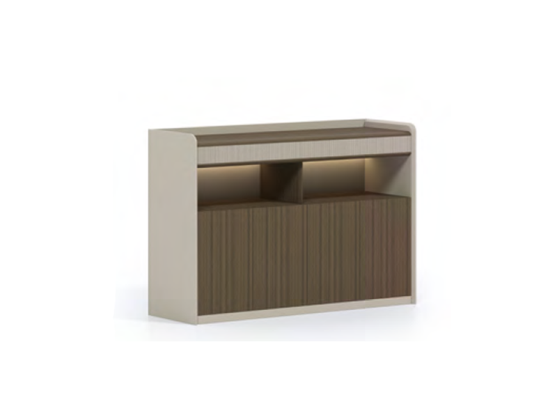 Maritime Low Storage Cabinet with Integrated Lighting