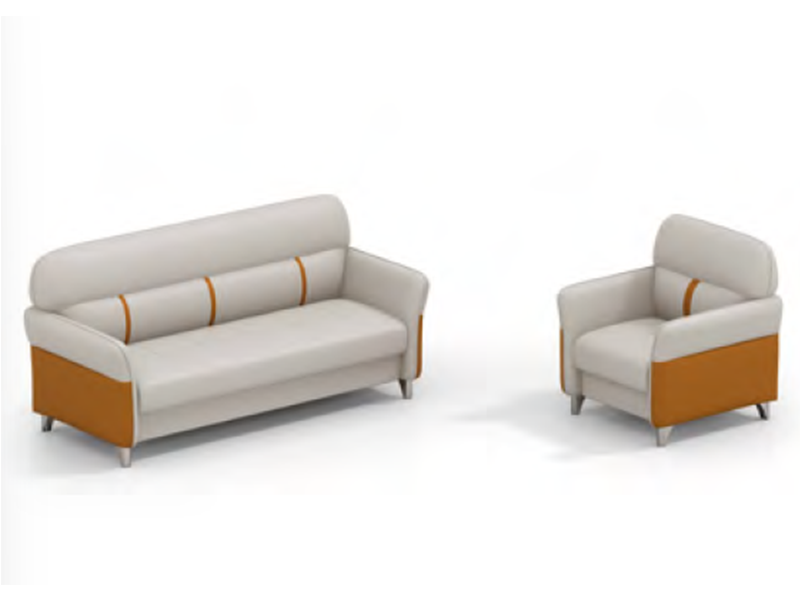 Maritime-Grade Sofa and Armchair Set with Two-Tone Upholstery