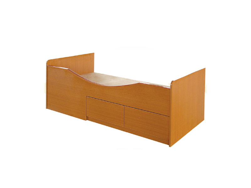 Marine Wood Single Bed with Storage Drawers: Elegant & Sea-Ready Comfort