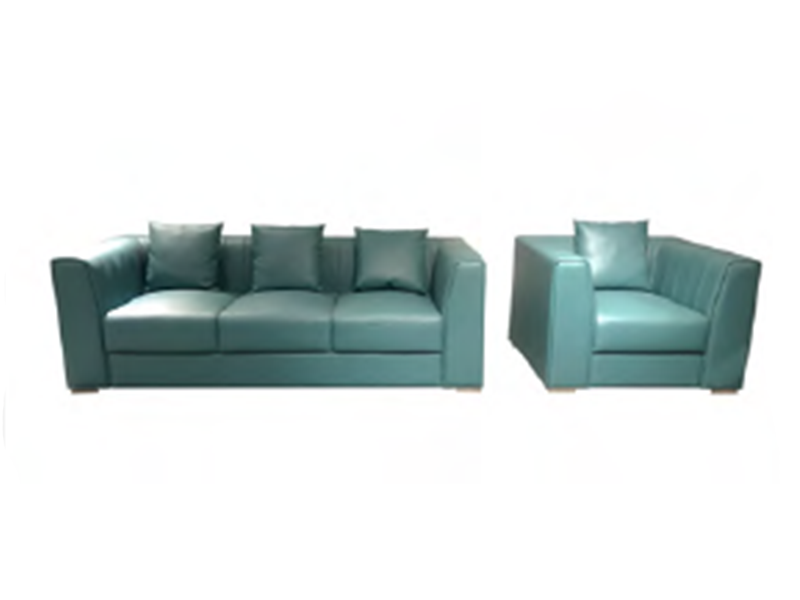 Maritime-Grade Sofa Set with Teal Upholstery