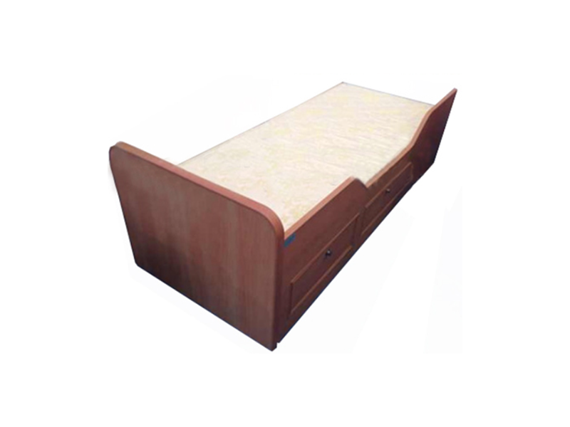 Marine Wood Single Bed: Nautical Elegance with Built-In Storage