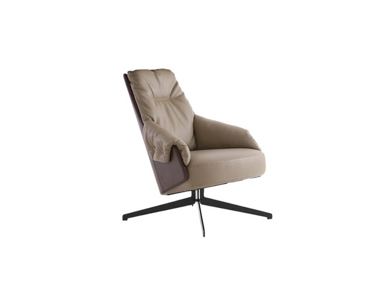 Marine Leather Swivel Armchair