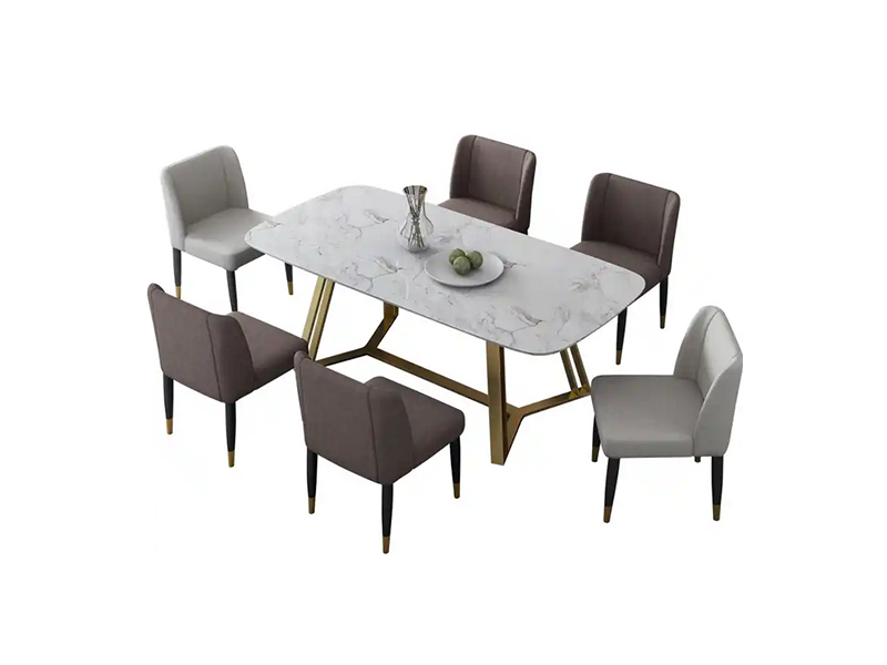 Marine Marble-Look Dining Set