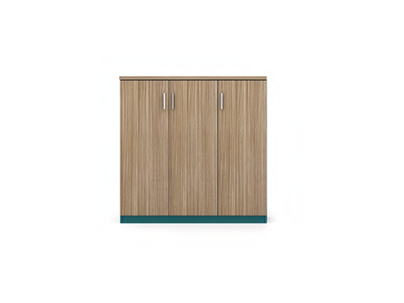 Marine-Grade Triple-Door Storage Cabinet: Wood-Grain Finish with Corrosion-Resistant Base