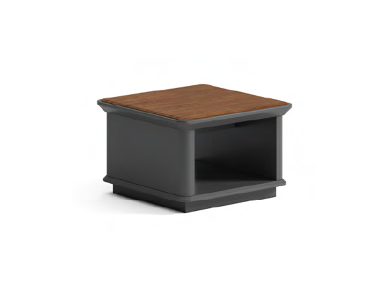 Marine-Grade Square Side Table with Open Storage