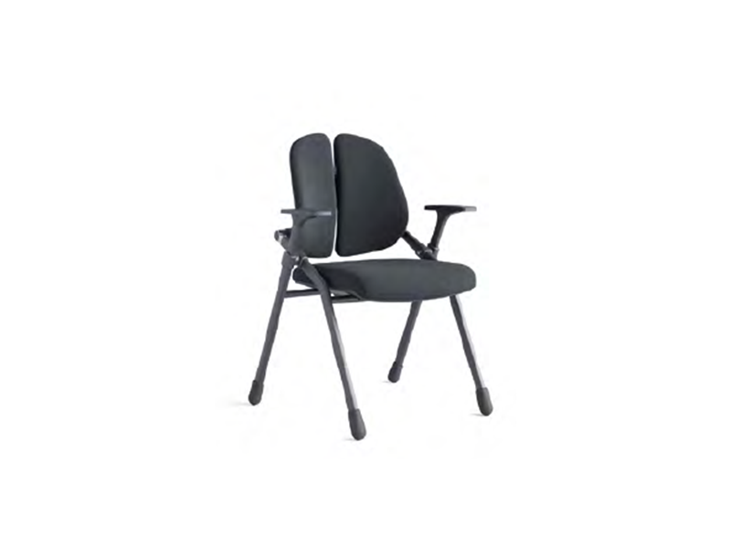 Marine Modern Ergonomic Folding Training Chair with Dual-Back Support