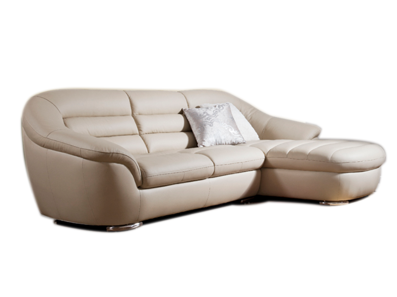 Marine Curved Leather Sectional Sofa