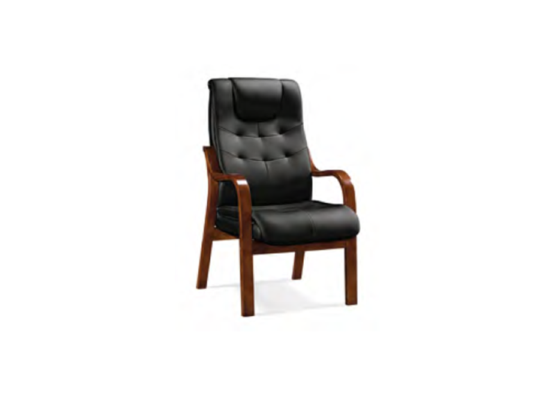 Marine Traditional Wooden Frame Lounge Chair with Leather