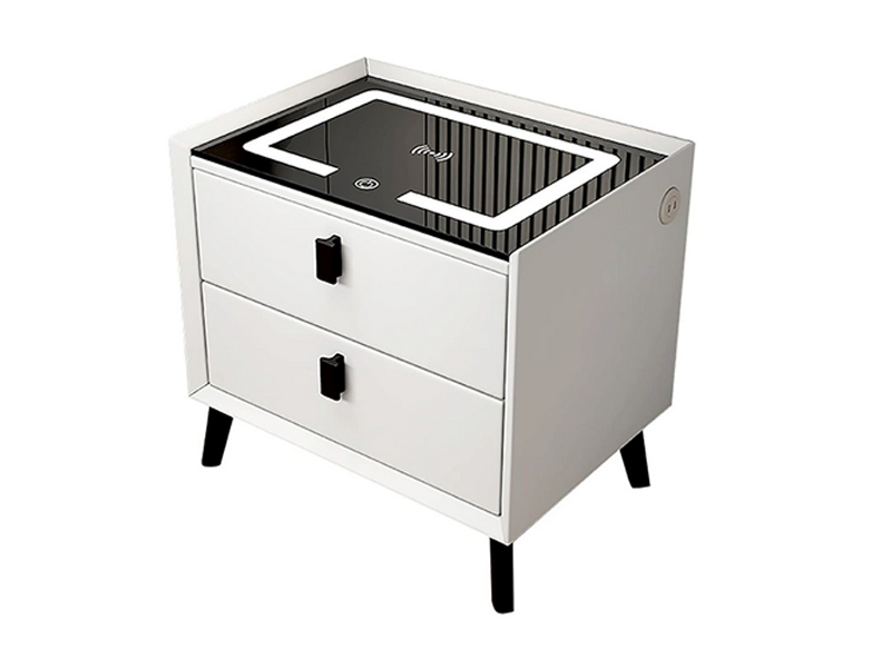 Marine Smart Nightstand: Wireless-Charging Cabinet