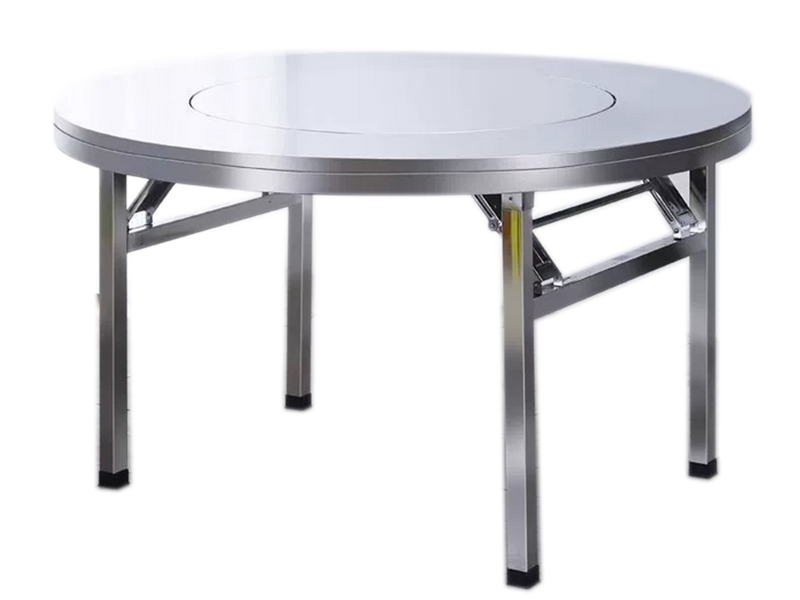 Marine Foldable Stainless Steel Round Table with Turntable
