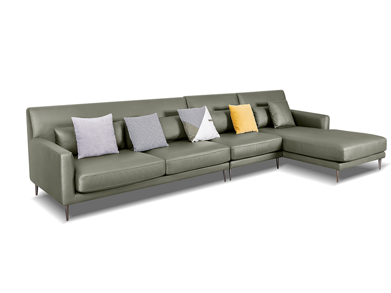 Marine-Grade Modular L-Shaped Leather Sofa