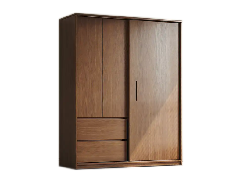 Marine Sliding-Door Wardrobe: Timber-Effect Luxury for Maritime Interiors