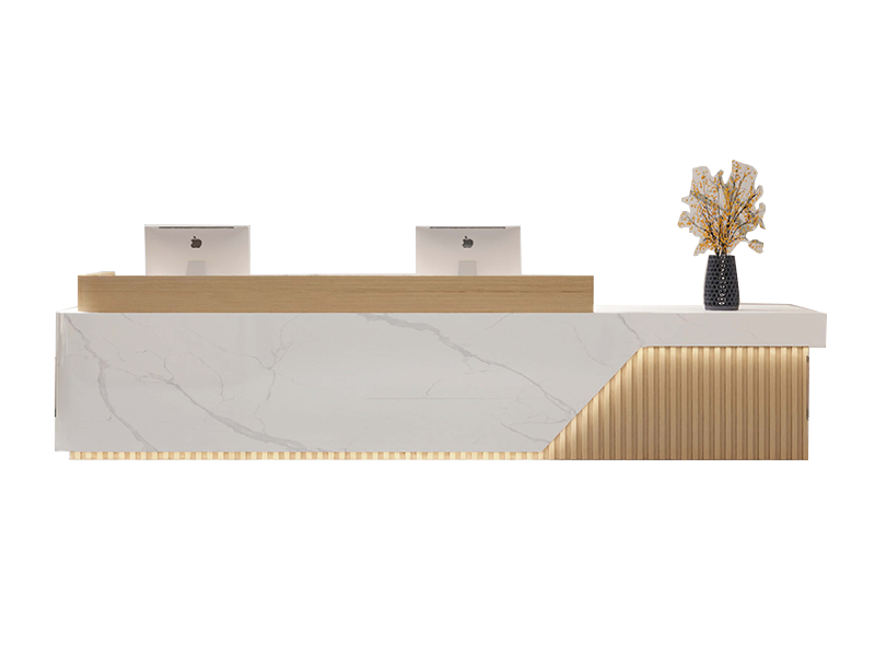 Marine Reception Desk with LED Base Lighting